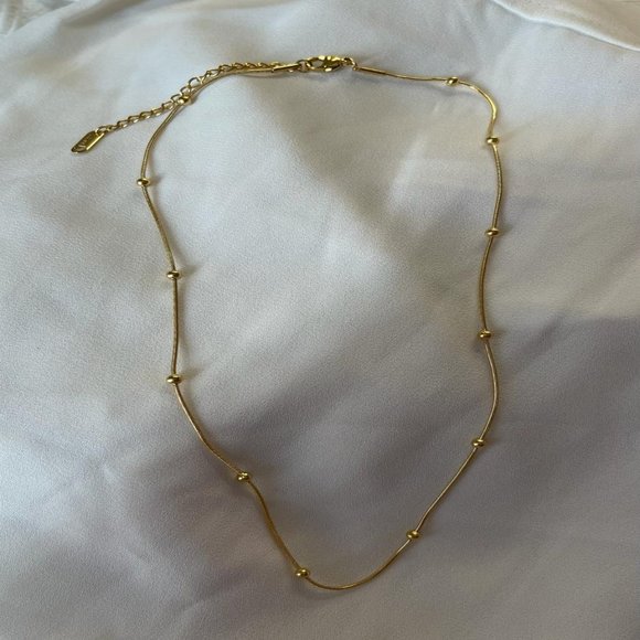 14K Gold Plated Stainless Steel Necklace set (2 pieces) - Picture 4 of 5